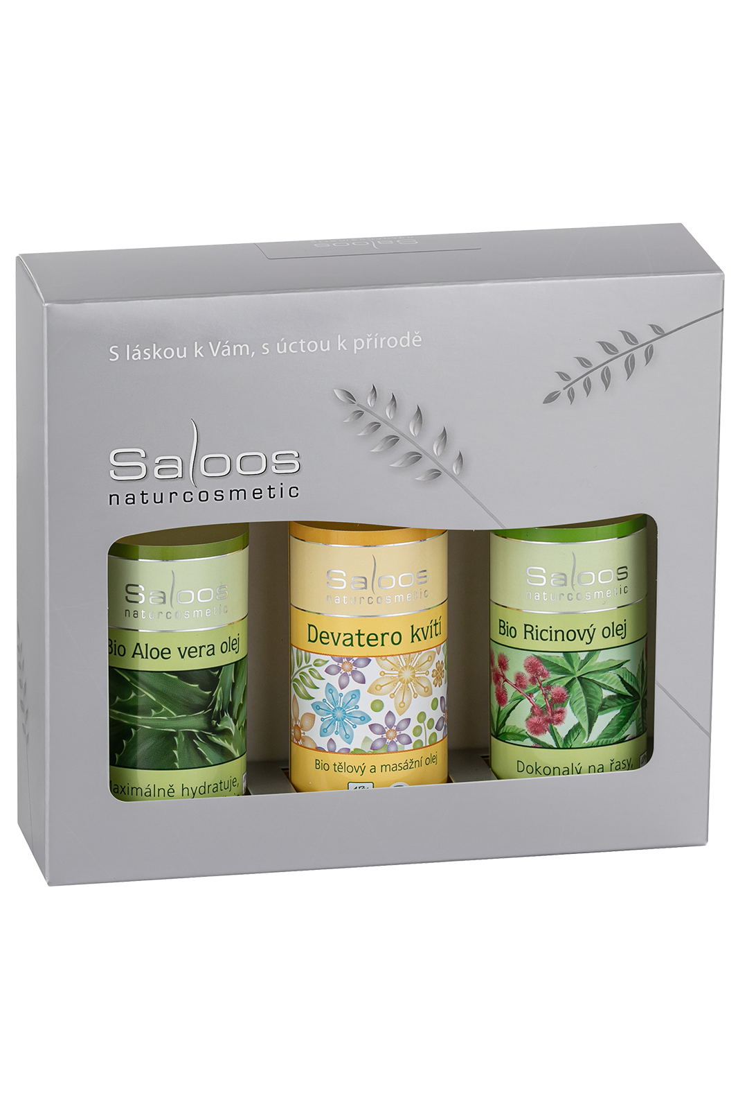 Darčekové balenie Saloos Ricín & Aloe Vera & Deväť kvetov