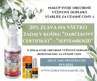 20% zľava STARLIFE 