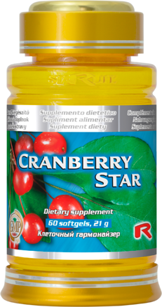 Výživový doplnok CRANBERRY STAR pre správnu funkciu obličiek a močového mechúra