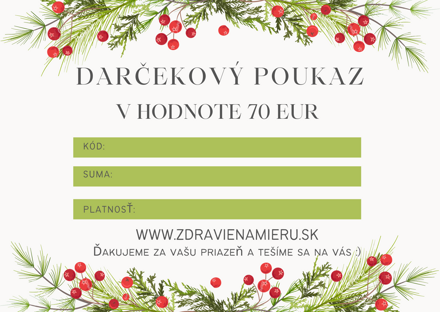 Darčeková poukážka 70 eur