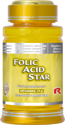 Doplnok výživy FOLIC ACID pre obnovu a rast buniek a pre správny vývoj plodu v tehotenstve