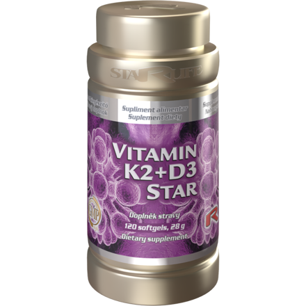 Výživový doplnok VITAMIN K2+D3 STAR pre správny stav kostí