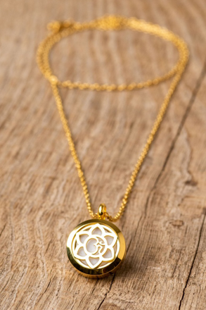 Aromašperk náhrdelník Calicea GOLD Saloos
