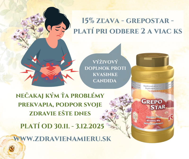 AKCIA - 15% zľava  - GREPOSTAR 