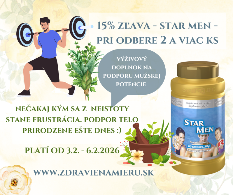 AKCIA - 15% zľava - výživový doplnok STAR MEN