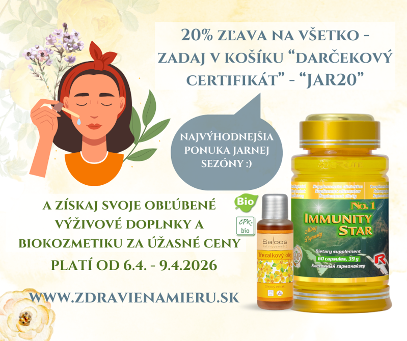 AKCIA - 20% zľava na celý sortiment