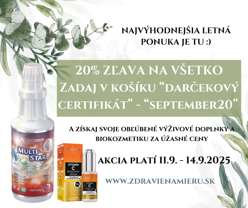 AKCIA - 20% zľava na celý sortiment :) AKCIA - 20% zľava na celý sortiment :)