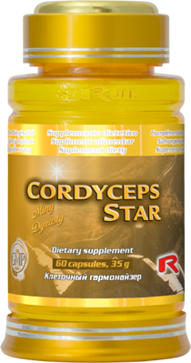 Doplnok výživy CORDYCEPS STAR s protinádorovým účinkom, pre zvýšenie potencie 120 tbl