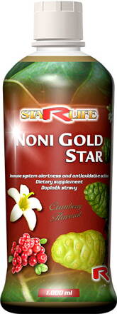 Výživový doplnok NONI GOLD STAR pre celkovú harmonizáciu a vitalizáciu organizmu 1000 ml